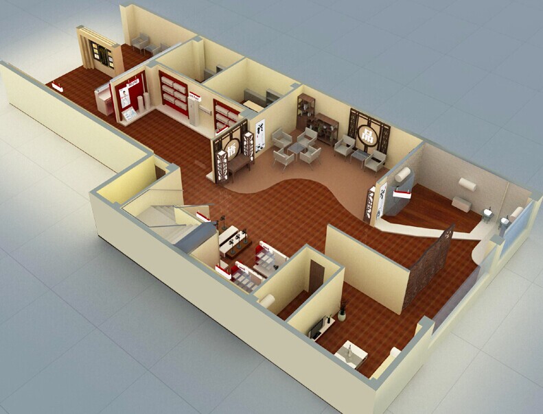 格力空調(diào)展廳裝修效果圖-電器賣場裝修效果圖