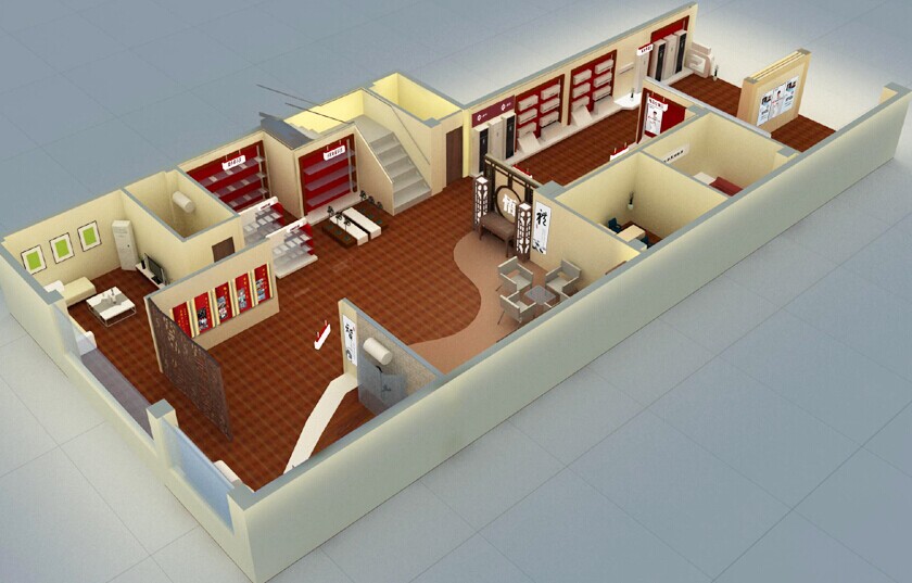 格力空調(diào)展廳裝修效果圖-電器賣場裝修效果圖