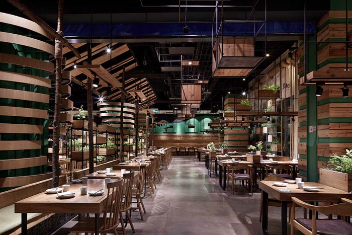 合肥店面裝修-原生態(tài)特色餐廳裝修設(shè)計(jì)案例賞析